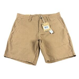 Toad&Co Mission Ridge Short Mens 32x8 Brown Organic Cotton Stretch T2312912